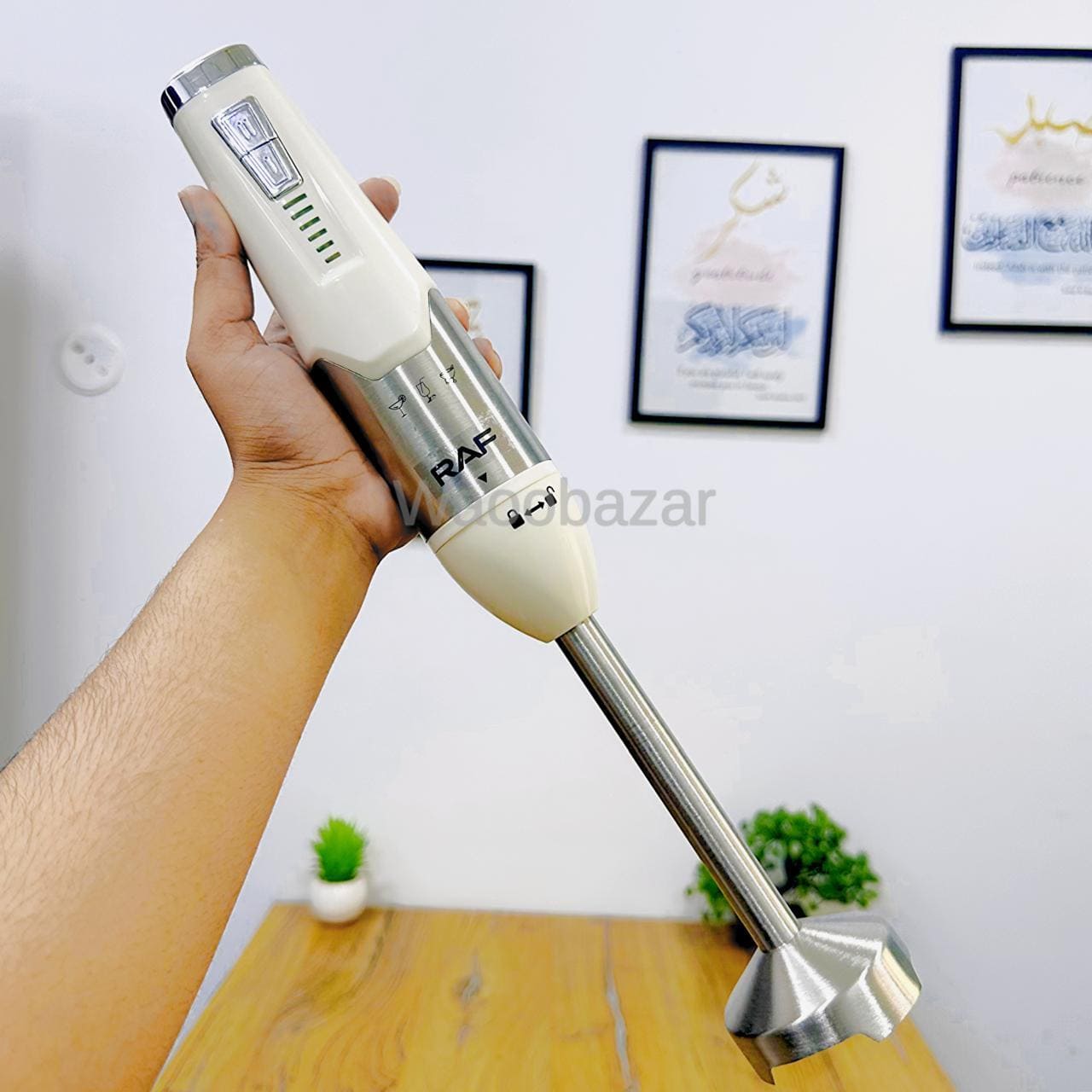 RAF Hand Blender | 900 watts | 4 Blades  | Blend Haleem , Saag & much more