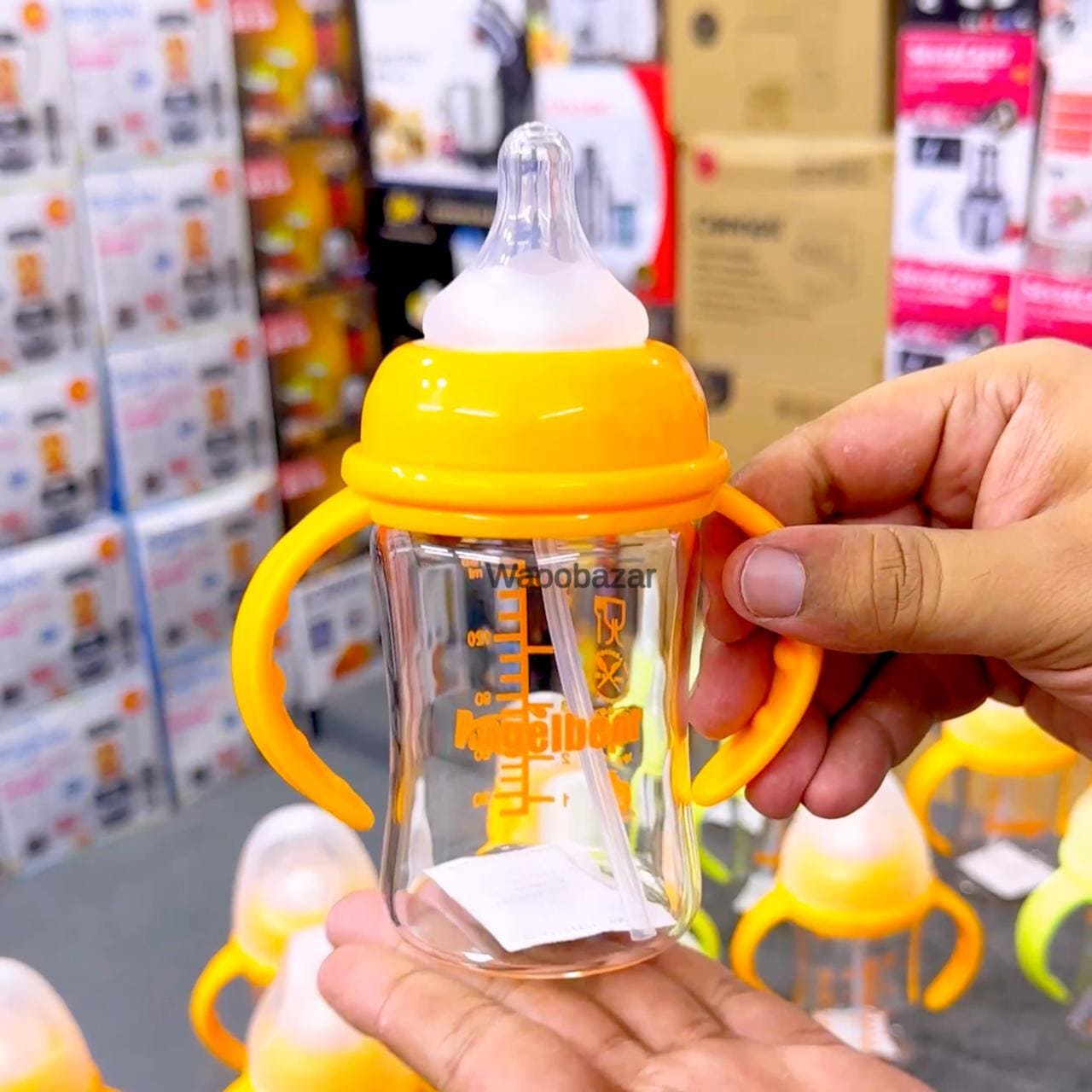 Angel Bear Baby Feeder | Glass Feeder