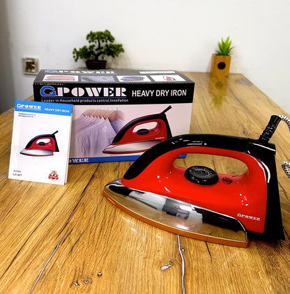 G.POWER Heavy Dry Iron – 1200W Gold Ceramic Soleplate
