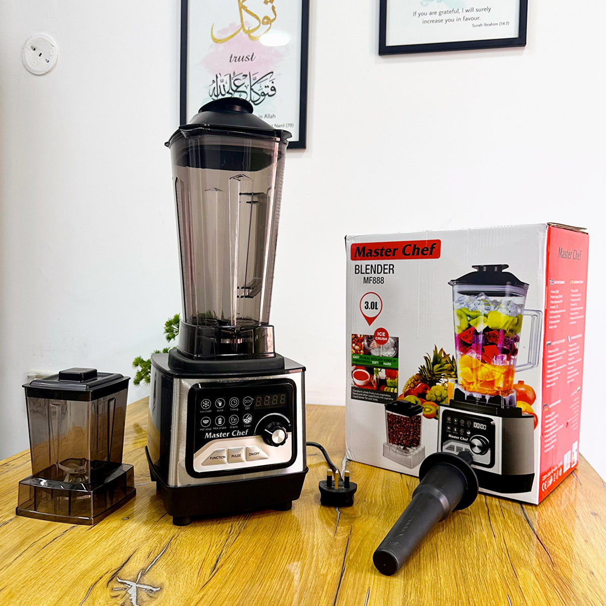 Master Chef 2000W High-Performance Digital Blender & Grinder