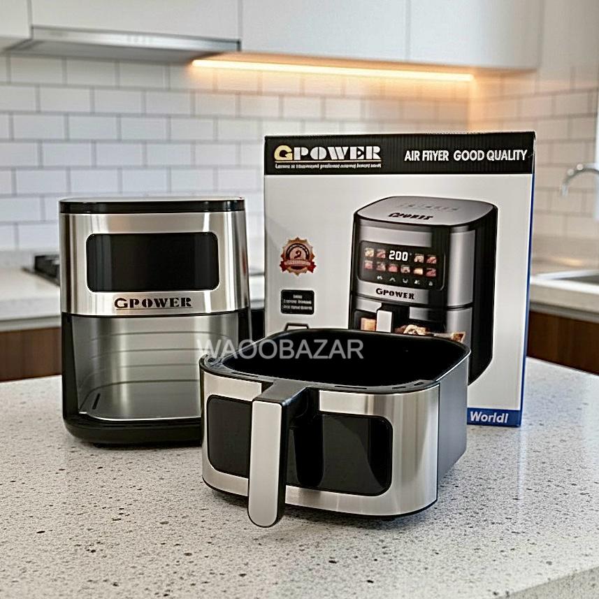 GPOWER Air Fryer | Digital Touch Panel | Oil-Free Fry, Roast & Bake | GP-888