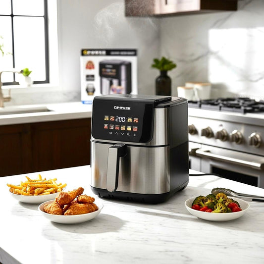 GPOWER 11 Liter Large Air Fryer | Digital Touch Panel | Oil-Free Fry, Roast & Bake | GP-1011