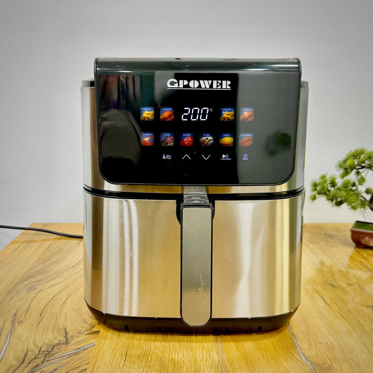 GPOWER 11 Liter Large Air Fryer | Digital Touch Panel | Oil-Free Fry, Roast & Bake | GP-1011