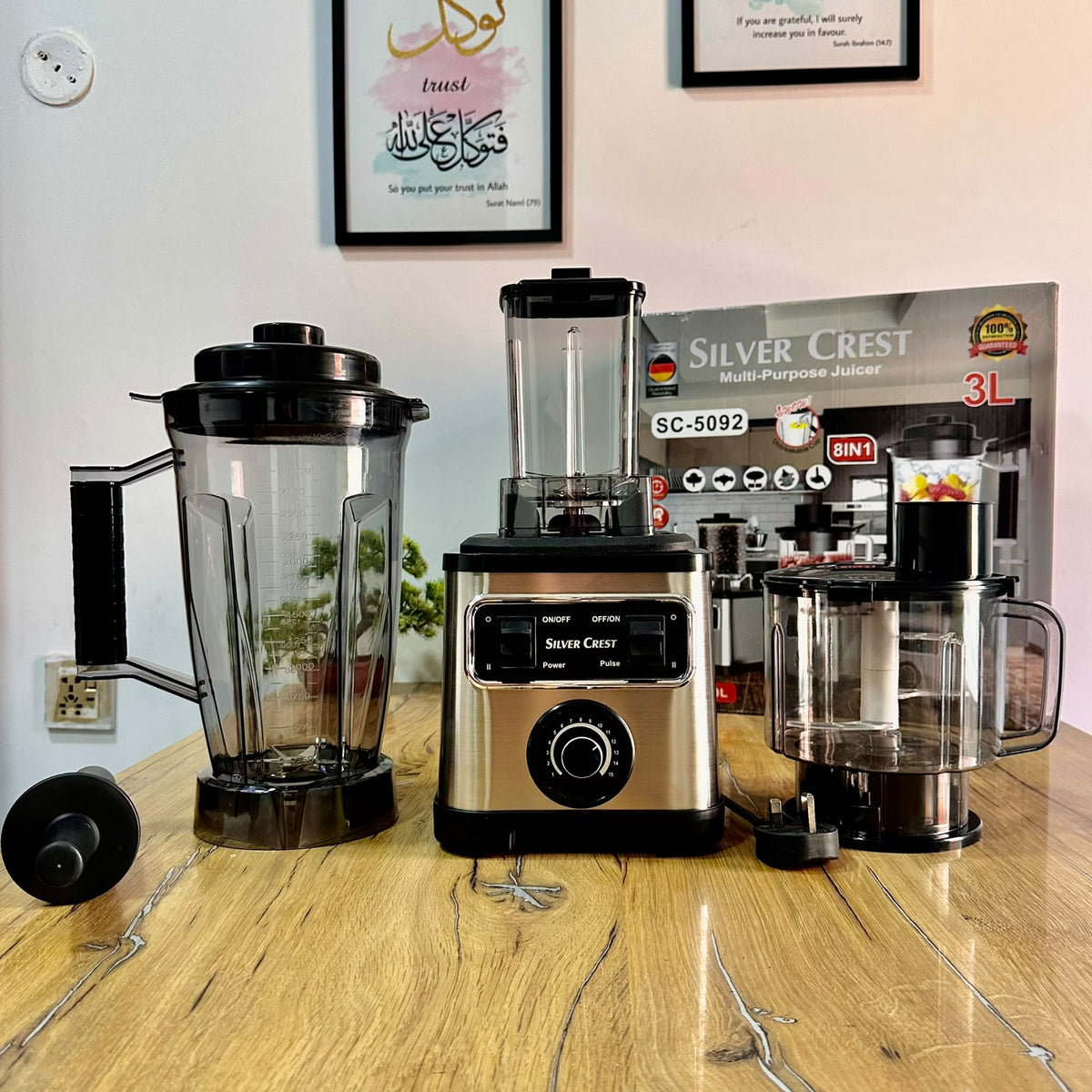 Silvercrest 8 in 1 Blender Set | Blender, Chopper, Grinder, Slicer, Shredder and Much more