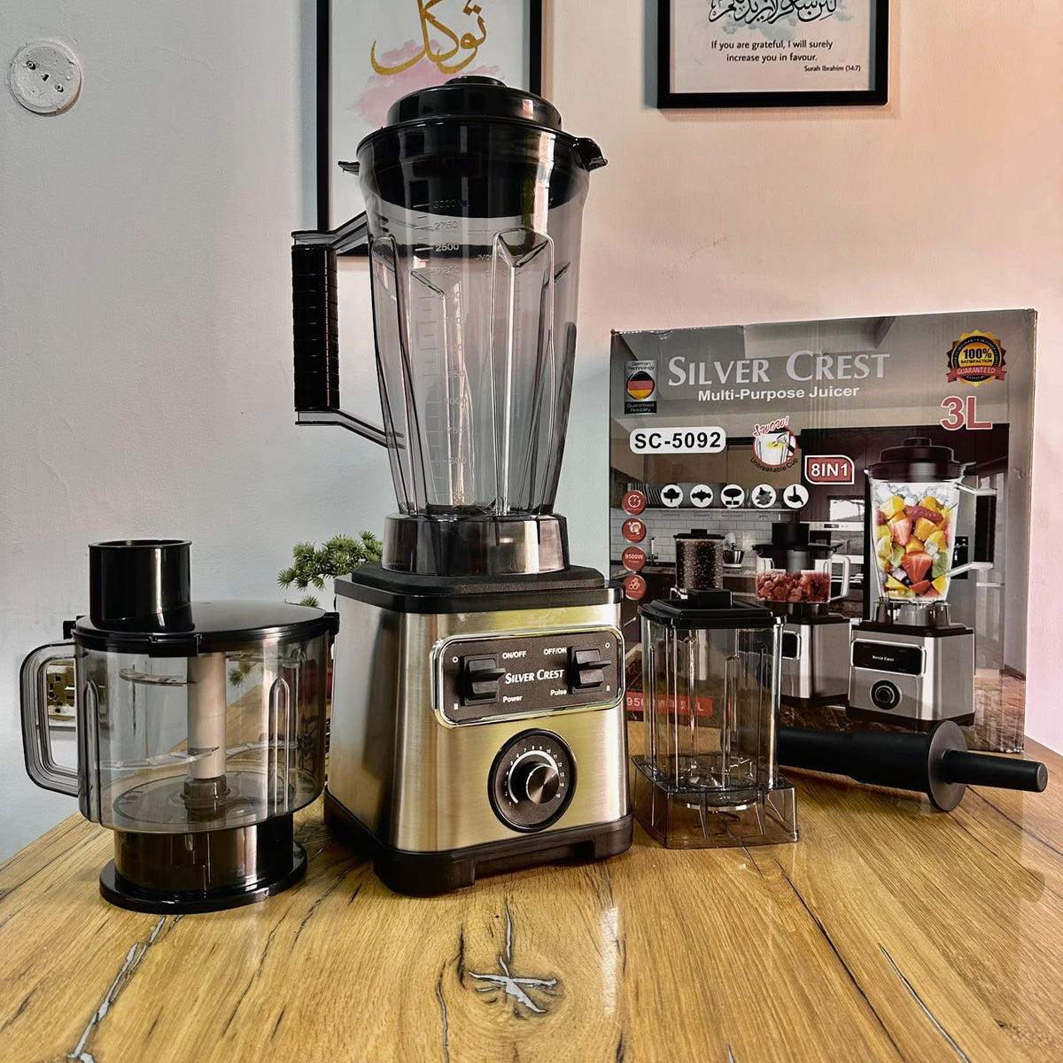 Silvercrest 8 in 1 Blender Set | Blender, Chopper, Grinder, Slicer, Shredder and Much more