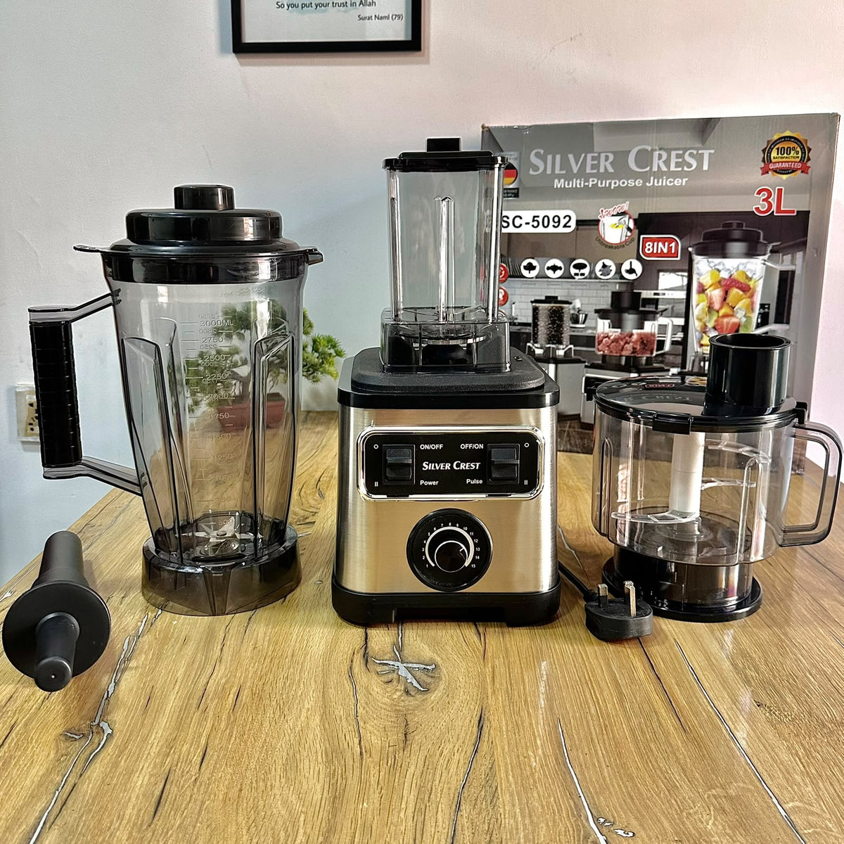 Silvercrest 8 in 1 Blender Set | Blender, Chopper, Grinder, Slicer, Shredder and Much more