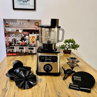 Silvercrest 8 in 1 Blender Set | Blender, Chopper, Grinder, Slicer, Shredder and Much more