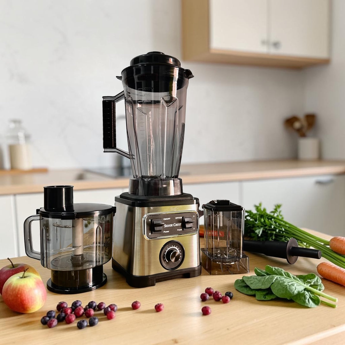 Silvercrest 8 in 1 Blender Set | Blender, Chopper, Grinder, Slicer, Shredder and Much more