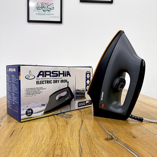 Arshia Electric Dry Iron | Non-Stick Soleplate | 1200W