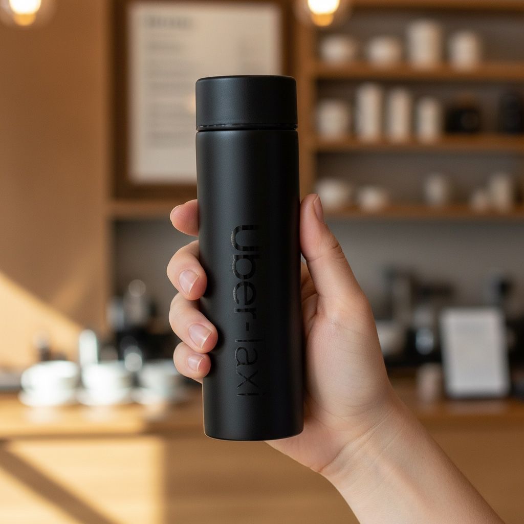 Portable Water Bottle | Vacuum Thermos Bottle | UberTaxi Branding