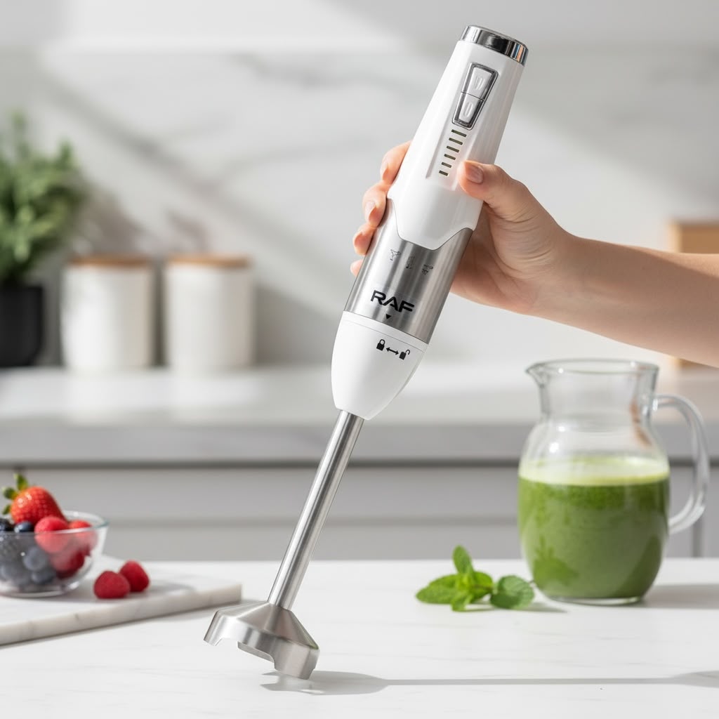 RAF Hand Blender | 900 watts | 4 Blades  | Blend Haleem , Saag & much more