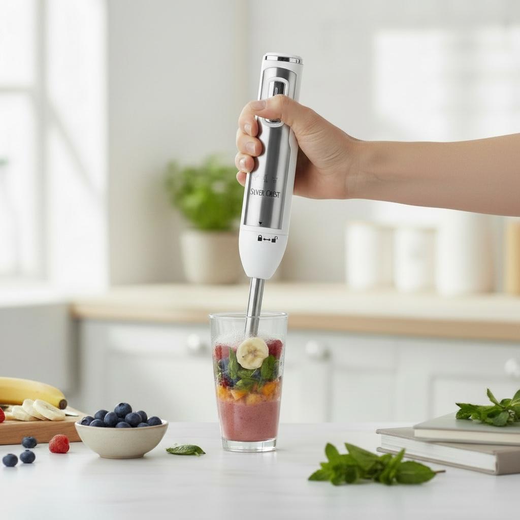 Silvercrest Hand Blender | 900 Watts | 4 Blades | Blend Haleem , Saag & much more