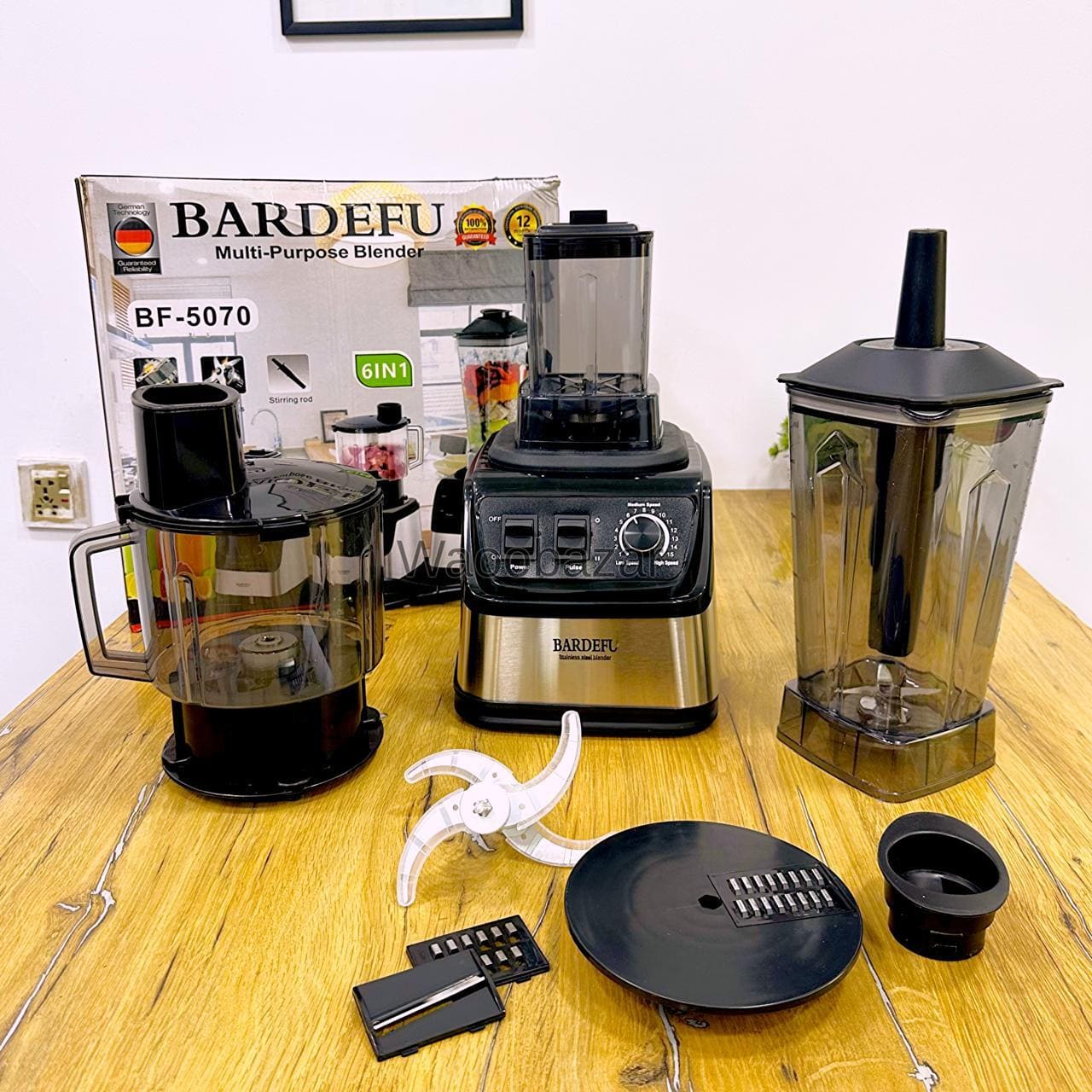 BARDEFU Electric Blender | 4-in-1  | Blender, Chopper, Grinder, Slicer & Grater
