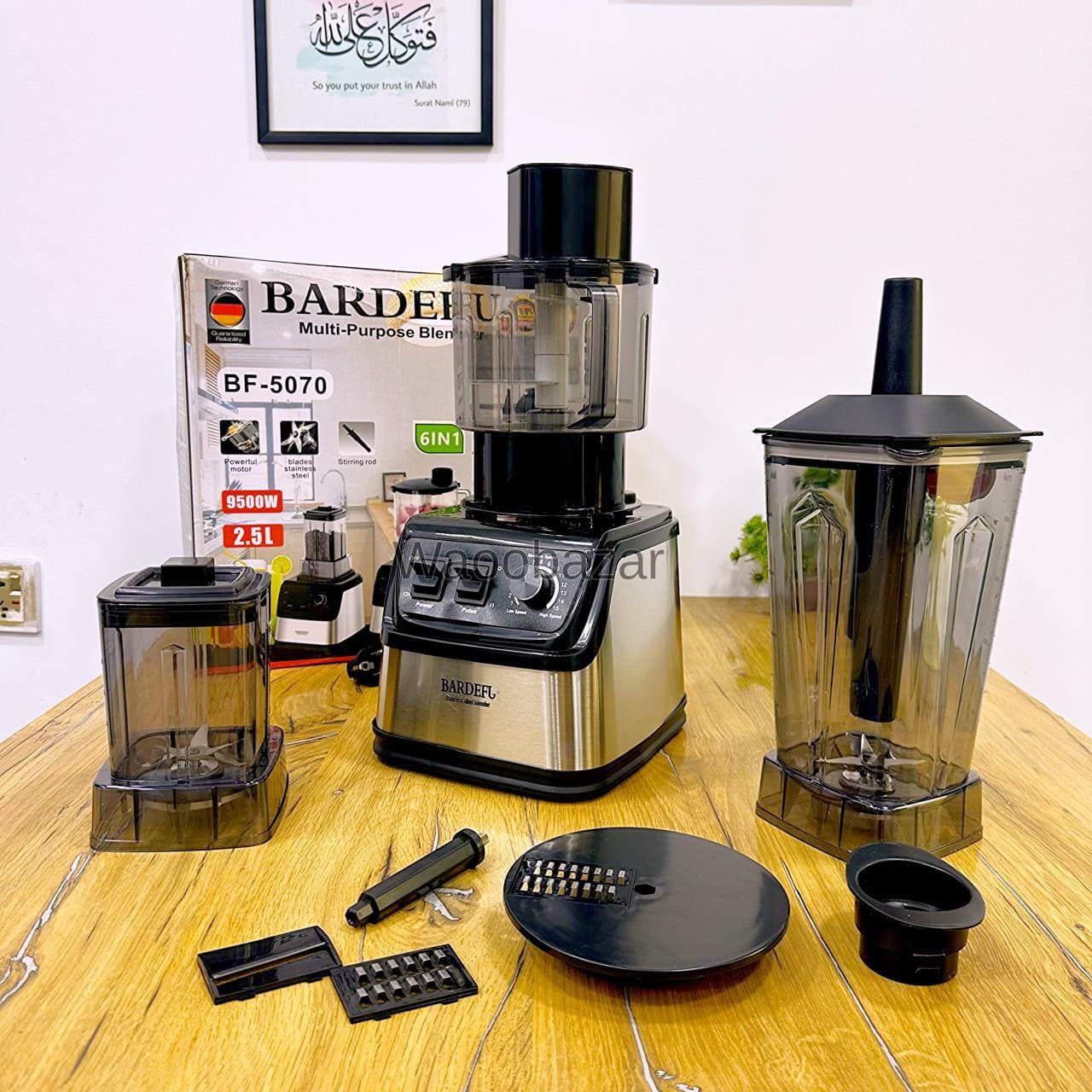 BARDEFU Electric Blender | 4-in-1  | Blender, Chopper, Grinder, Slicer & Grater