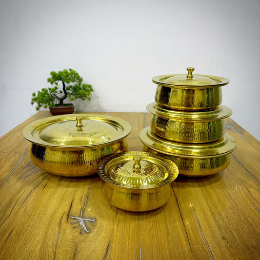 Shahi Serving Handis | Golden and Silver Color Serving Pots
