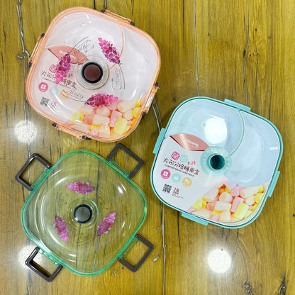 2-Layer Dry Fruit Tray | Lid and Toothpick Holder