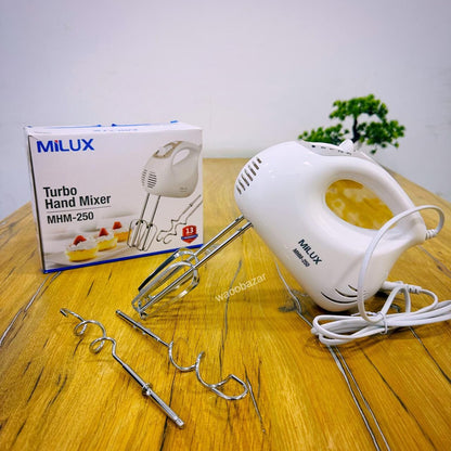 Milux Turbo Hand Mixer | 3-Speed Setting | Cake beater