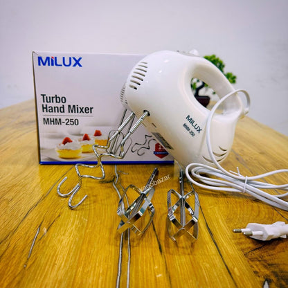 Milux Turbo Hand Mixer | 3-Speed Setting | Cake beater