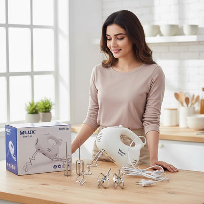 Milux Turbo Hand Mixer | 3-Speed Setting | Cake beater