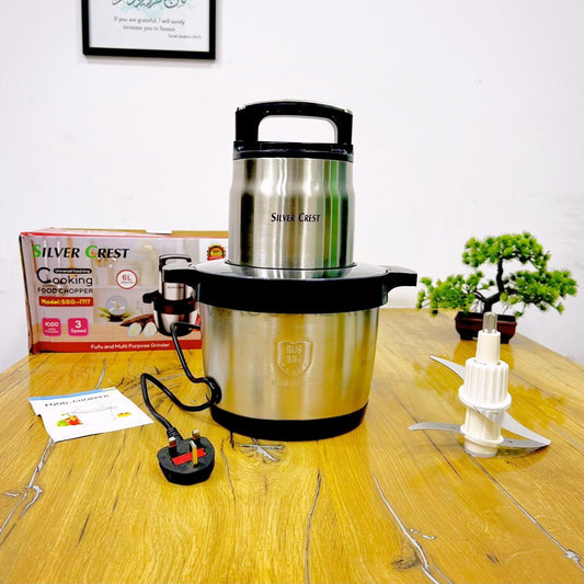 Silver Crest Chopper | 6 Litter | Meat Grinder 4000 Watts | 4 Blades