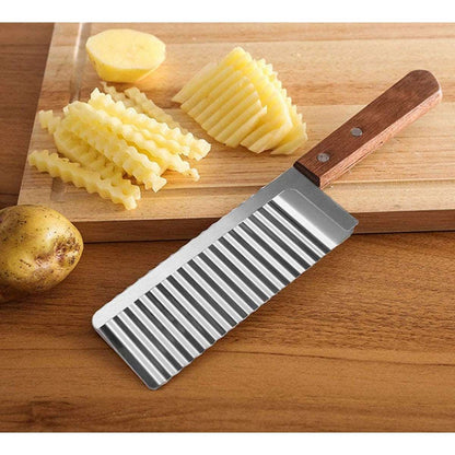 Potato French Fries Cutter | Wavy Crinkle Knife