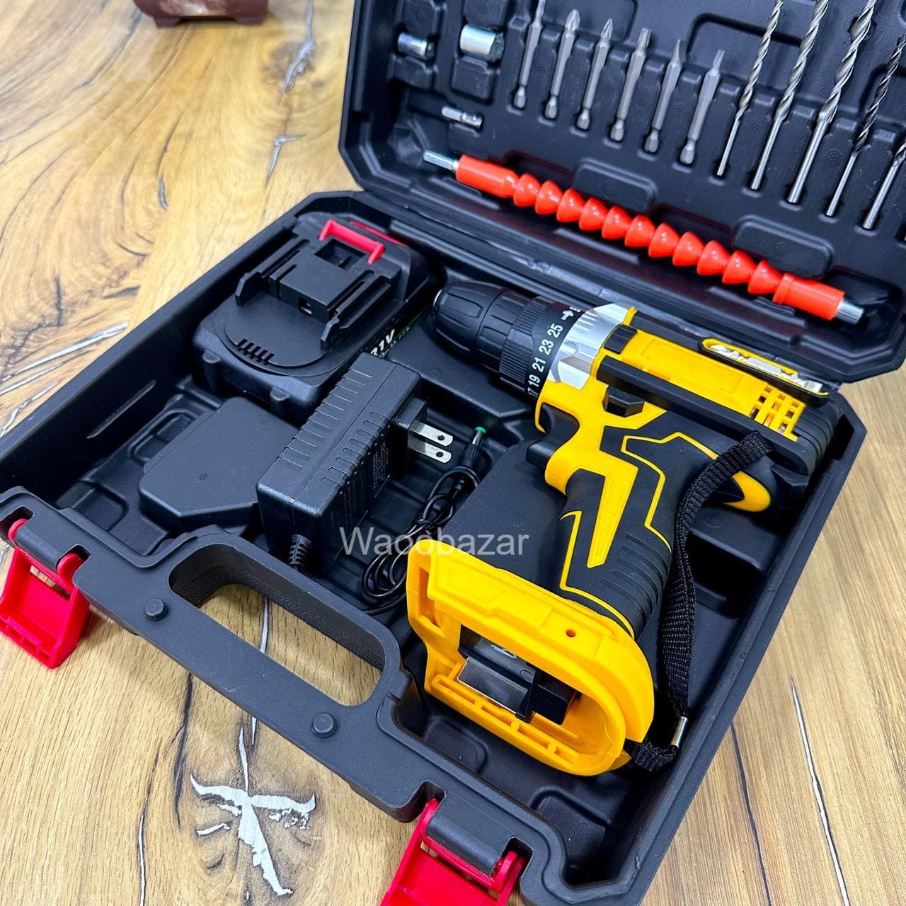 Rechargeable Drill with 25+ Accessories | Cordless & Fully Loaded Kit