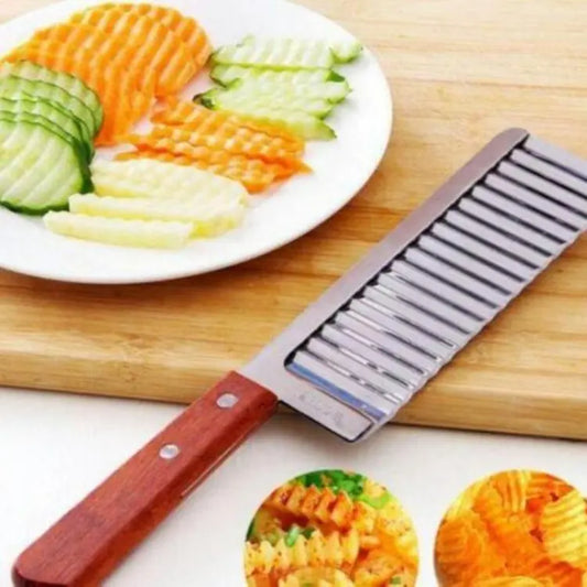 Potato French Fries Cutter | Wavy Crinkle Knife
