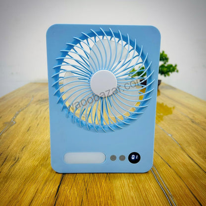 Jiake Portable Fan with LED Light | Personal Fan for Desk, Bedroom & Travel