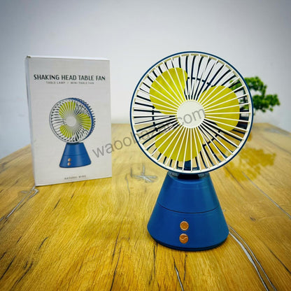 Foldable Desk Fan with LED Light & USB
