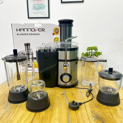 HANNOVER 4-in-1 Food Processor | Blender,Chopper,Grinder and Juicer | 1800W