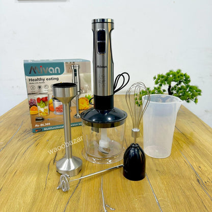 MIVAN 5-in-1 Hand Blender Set | Chopper, Blender, Coffee & Egg Beater, Whisker