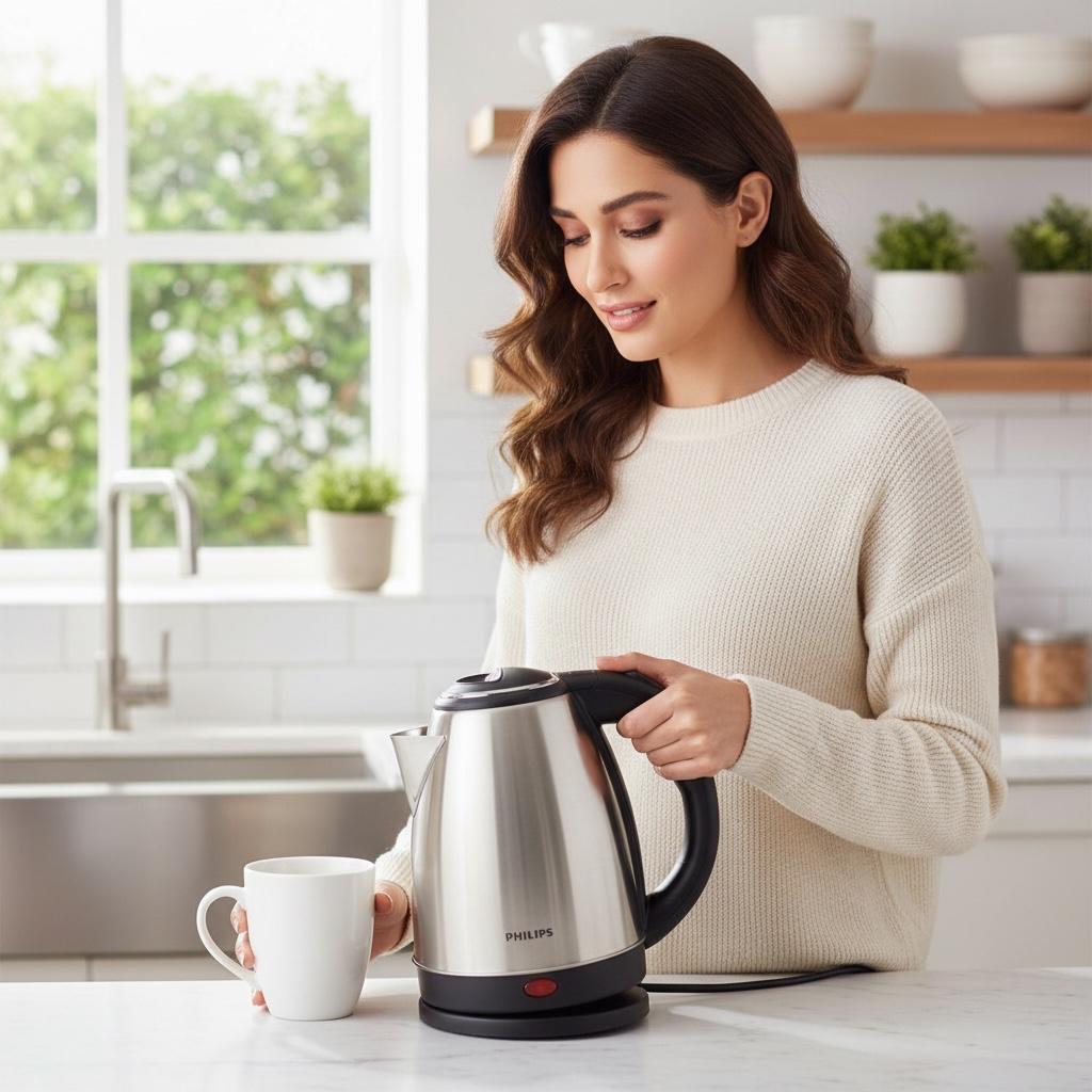 Stainless Steel 1.7L Electric Kettle | Quick Boil Tea & Coffee Maker