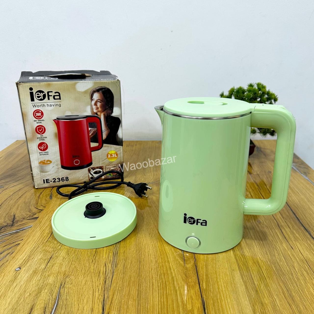 IERFA 2.3L Electric Kettle | Stainless Steel | Auto Shut-Off | 1500W