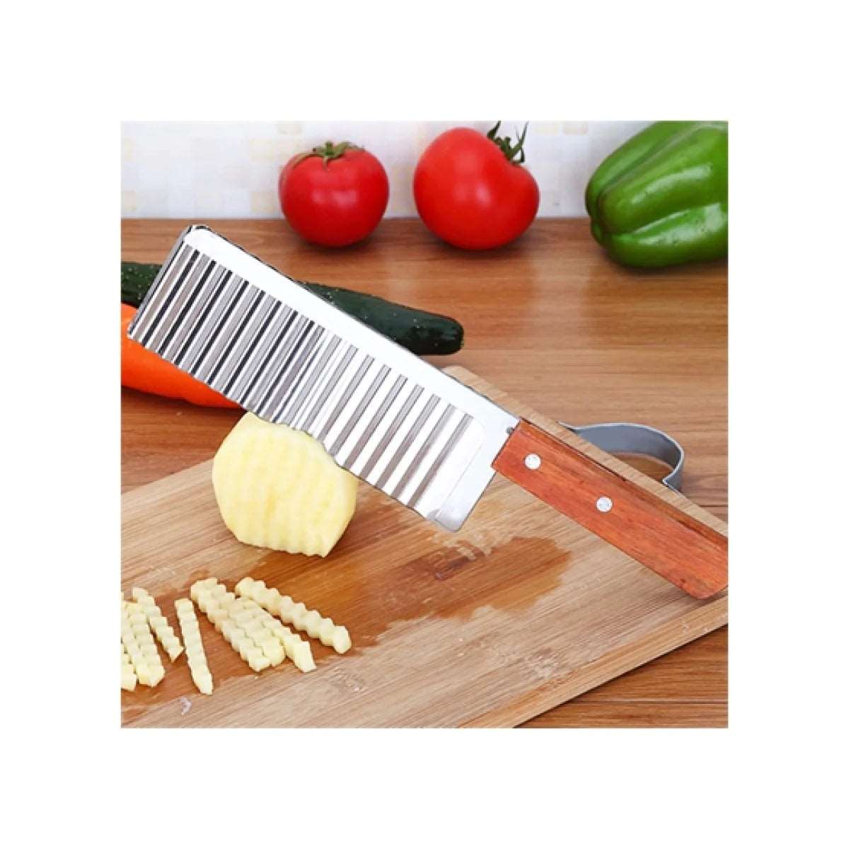 Potato French Fries Cutter | Wavy Crinkle Knife